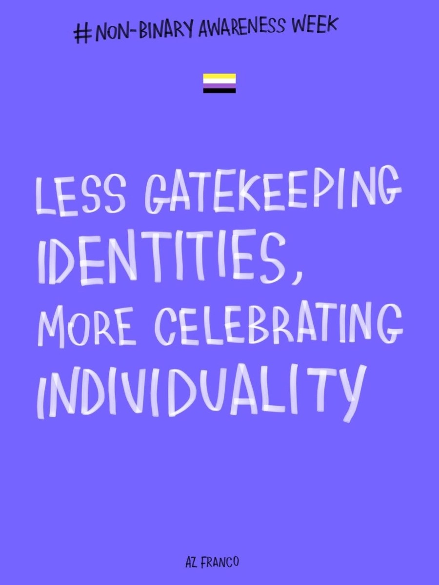 Non Binary Awareness&nbsp;Week!